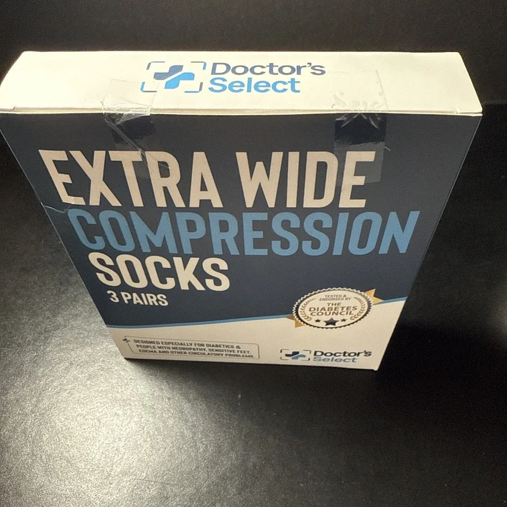 Compression Socks 3 Pairs XL  ‎  Doctor's Select Extra Wide Multicolor